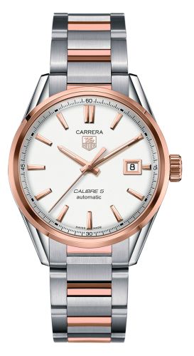 TAG Heuer Carrera Calibre 5 39 Stainless Steel / Rose Gold / Silver / Bracelet